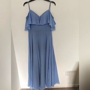 Morilee by Madeline Gardner, Size 4, Cornflower blue floor length formal dress